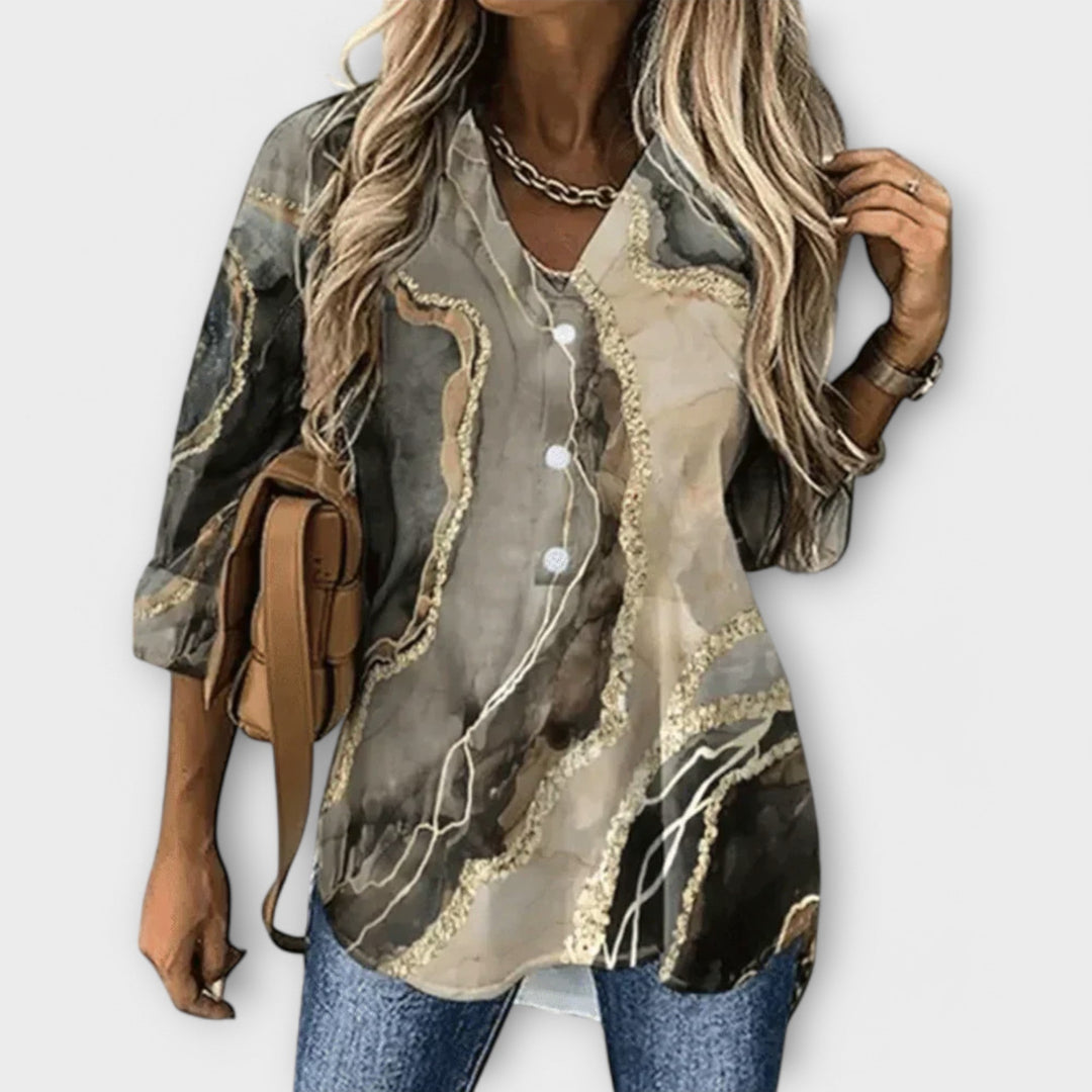 Sílvia – Bluza s Umjetničkim Uzorkom