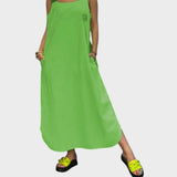 Marinka - Haljina s naramenicama od pamuka i lana