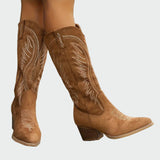 Biserka - Stylish embroidered western boots