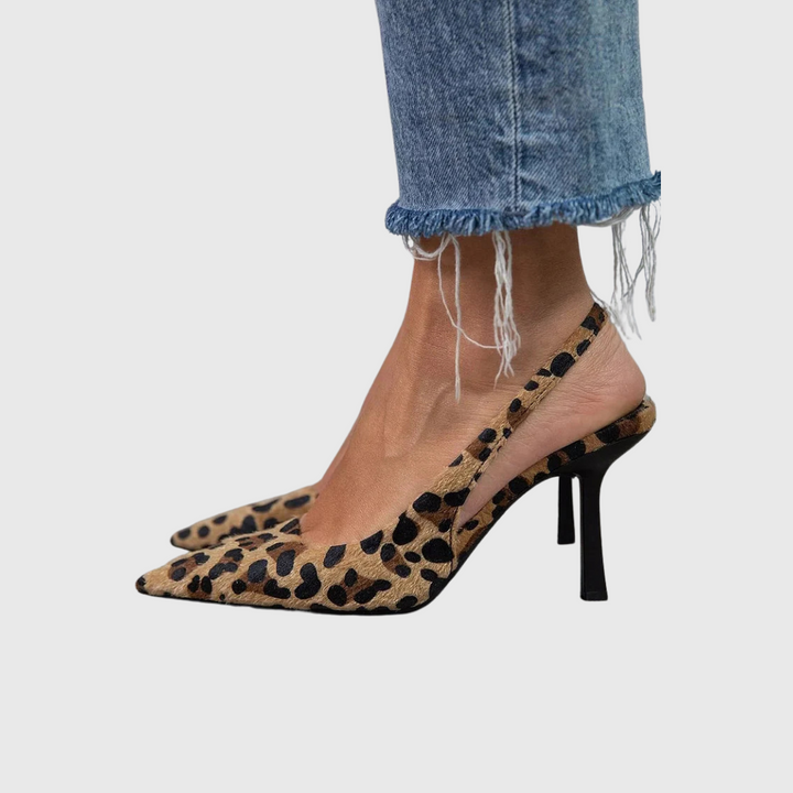 Ana - Elegantne cipele na visoku petu s uzorkom leoparda