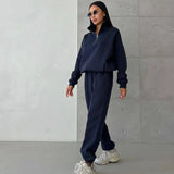 Senna -Sportieve loungeset met ritskraag