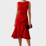 Antonija – Elegantna večernja haljina s detaljem mašne