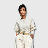 Alena – Klasična košulja trendi široke hlače