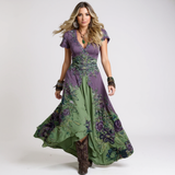 Jasmina - Cvjetna haljina prilagođena i lepršava