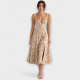 Zipporas – Šarmantna bustier haljina s cvjetnim uzorkom