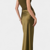 Nika Duga Haljina za Party s Asimetričnim Izrezom