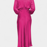 Marija Maxi Haljina s Visokim Ovratnikom i Cvjetnim Detaljima