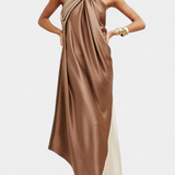 Petra Maxi Haljina s Nepravilnim Rezom i Otkritim Leđima