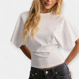 Stana - Majica s Udubljenim Širokim Rukavima